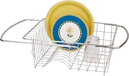 Better Houseware Escurridor de platos ajustable sobre el fregadero en acero inoxidable Better Houseware Escurridor de platos ajustable sobre el fregadero en acero inoxidable
