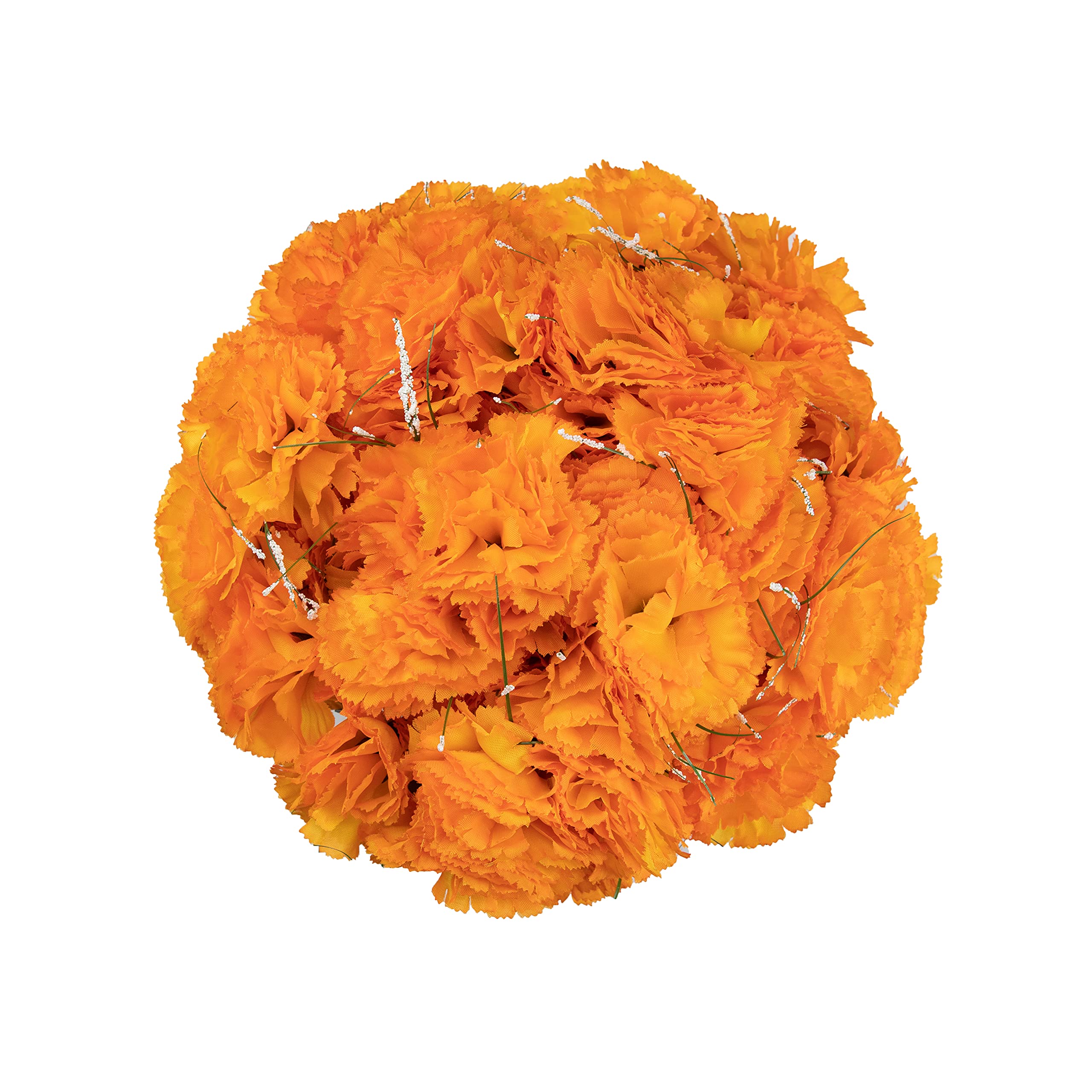 Season’s Need Decor Artificial Carnation Silk Flowers Bouquet Home Wedding Decoration, 84Heads Flower Bush, Faux Carnation, Dianthus Caryophyllus (Orange)