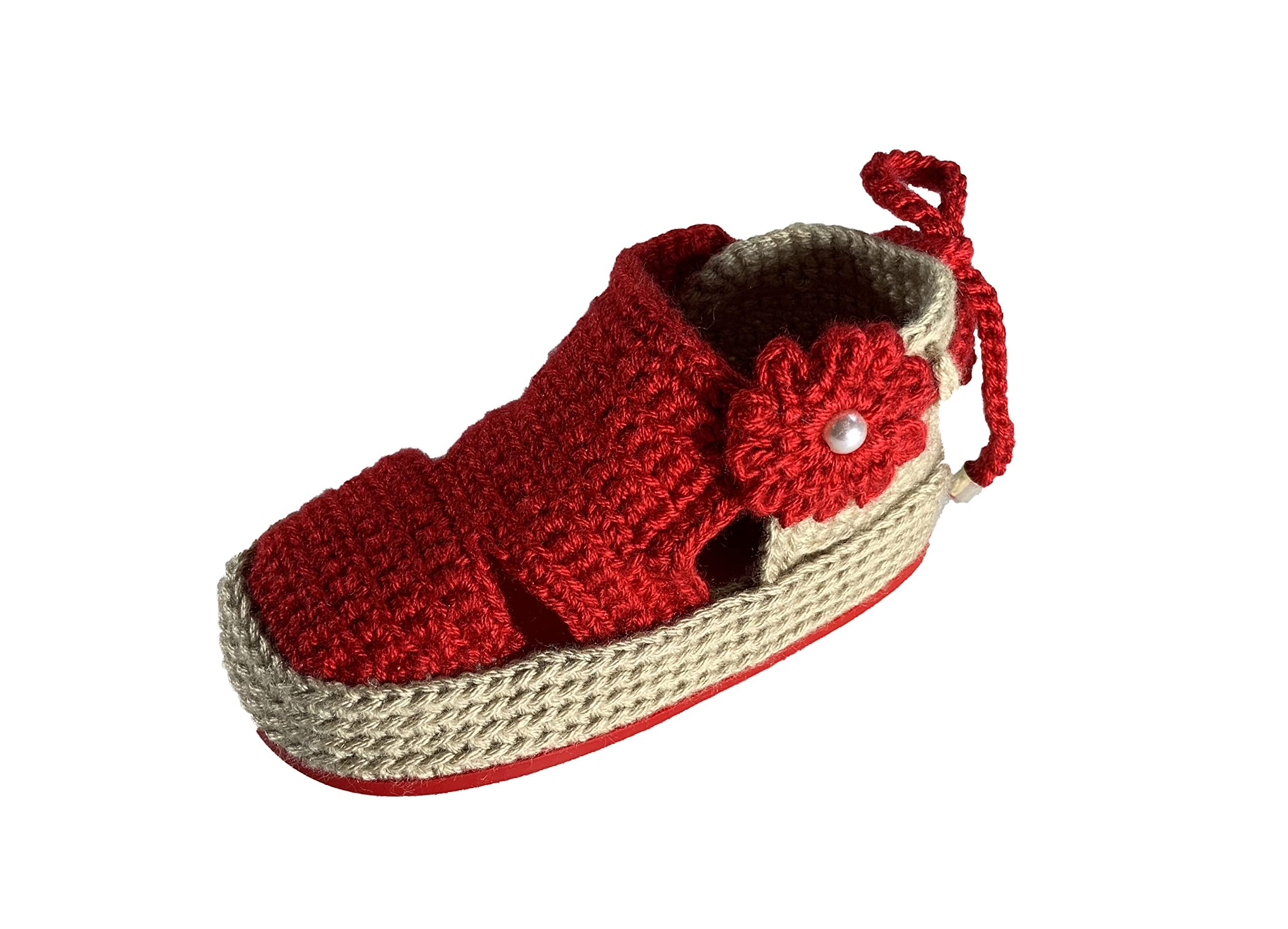 Scarpine Neonato realizzate con Uncinetto. Ballerine/Espadrillas per Bambini all'Uncinetto con Chiusura a Fibbia Disponibile in Tutte Le Taglie Bambino