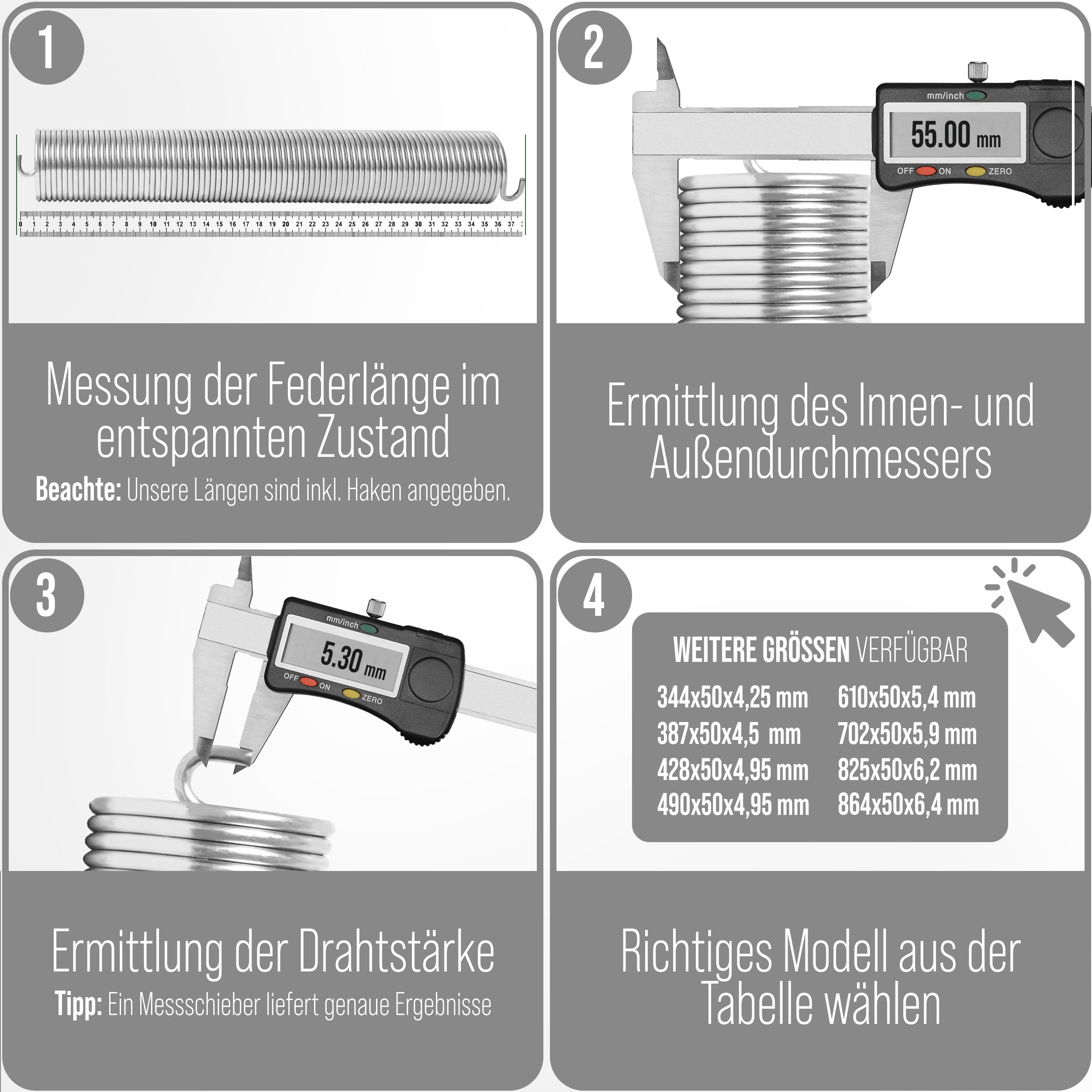 Torsionsfeder für Hörmann Garagentor - in 16 verschiedenen Größen erhältlich - (L701/L20, 387x50x4,5mm) - verzinkte Torsionsfeder aus Federstahl- Erstausrüster Qualität