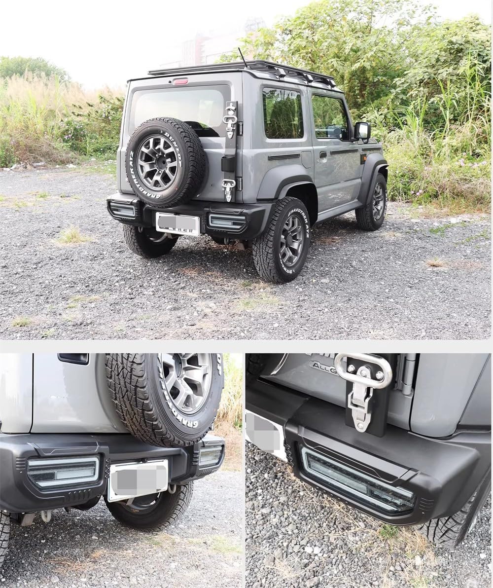 2PCS Black ABS Exterior Car Rear Tail Light Lamp Guard Panel Cover Trim Fit for Suzuki Jimny 2/3-Door 4/5-Door 2019-2026