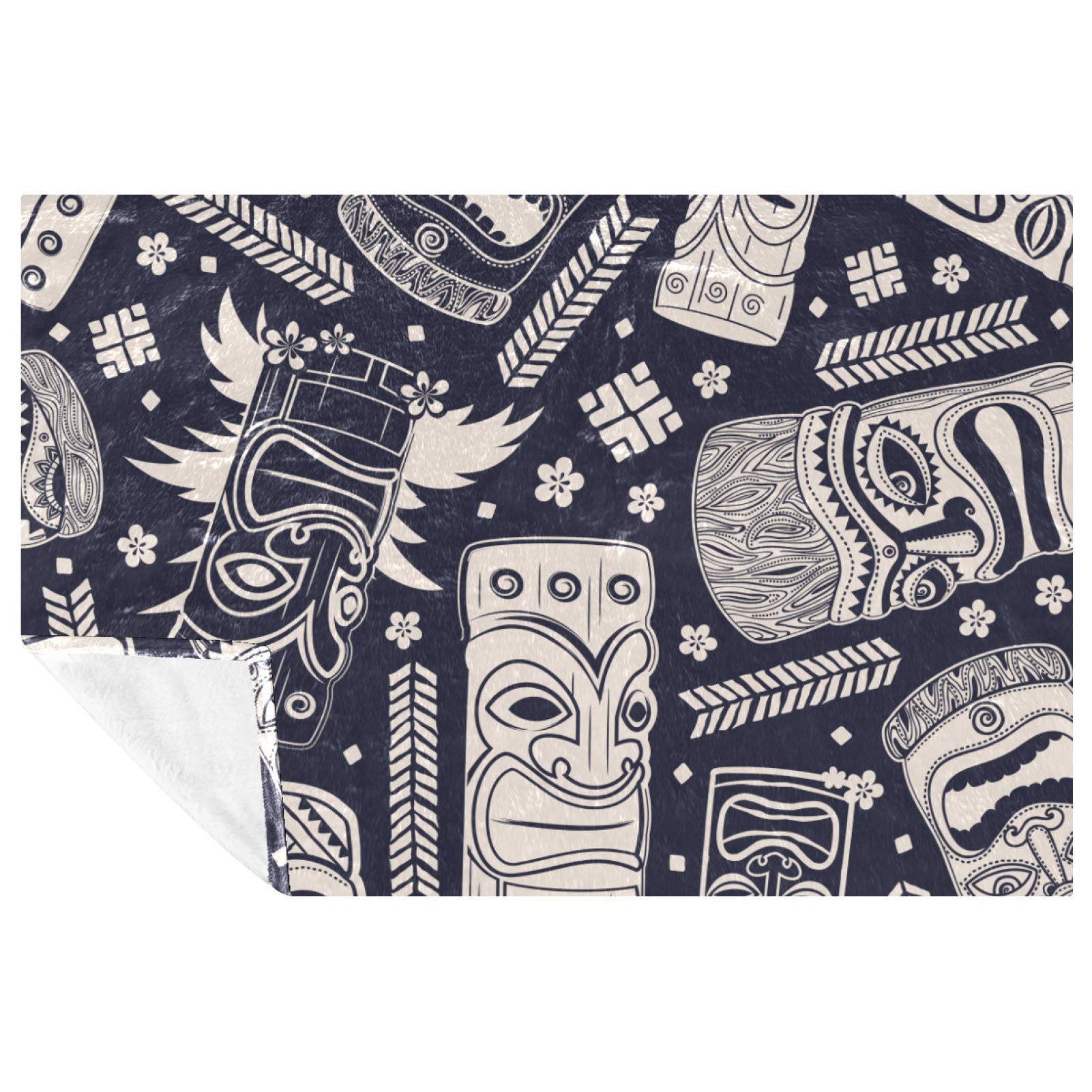 Couverture pique-nique Aloha motif Tiki pour camping et plage 150x100