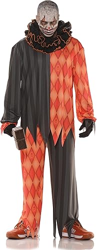 UNDERWRAPS Disfraz de payaso aterrador para adulto, disfraz de payaso malvado para hombre