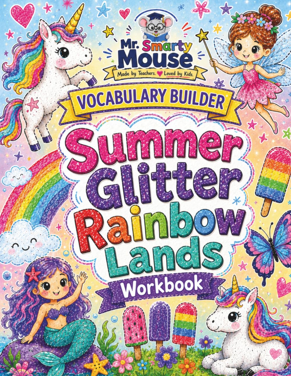 Summer Glitter Rainbow Lands Workbook (Mr. Smarty Mouse)