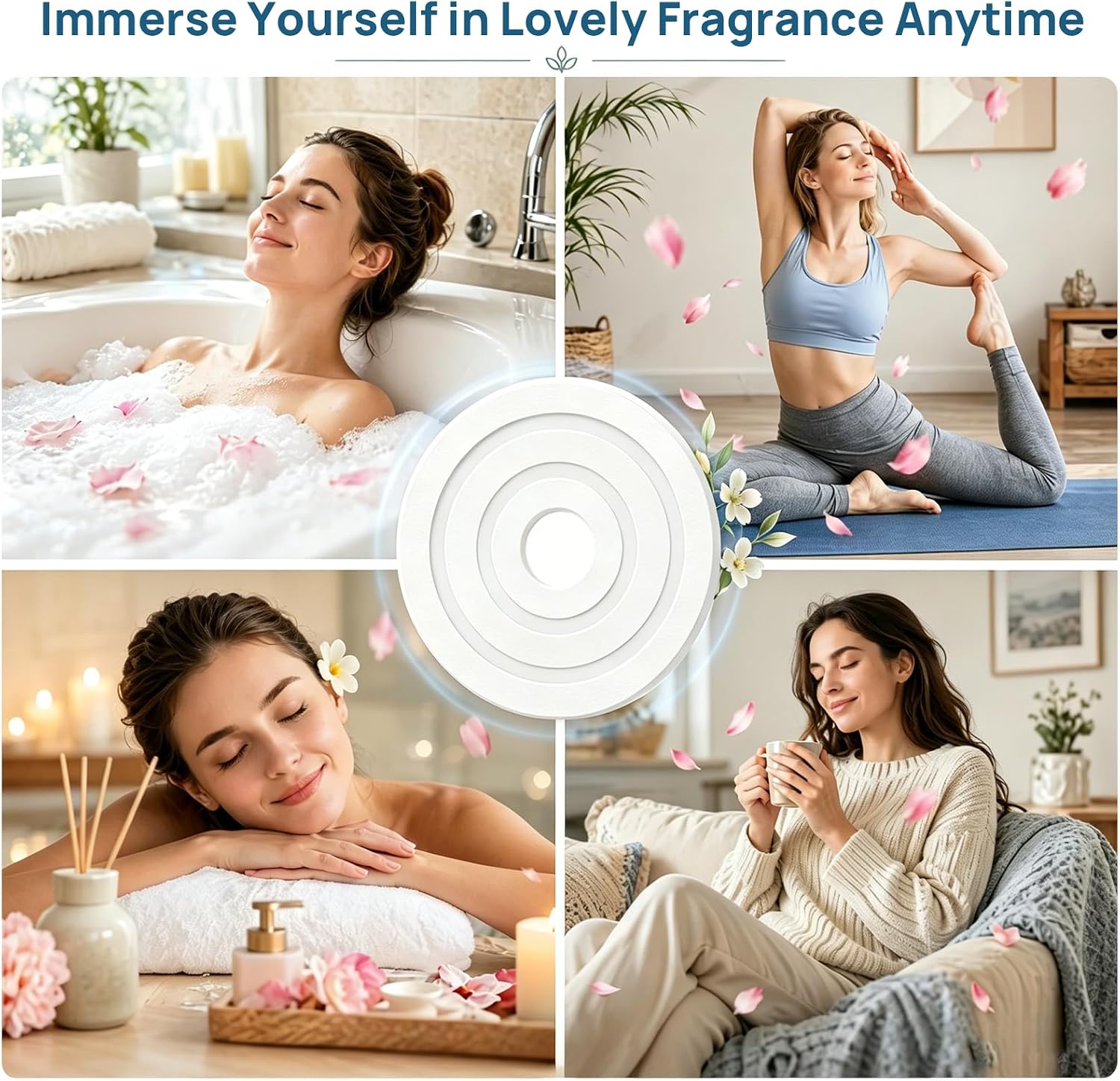 Aroma Tablets Refill, Ocean Scent, 12-Pack Fragrance Inserts for Mattress, Sofa & Carpet, Vacuum etc.