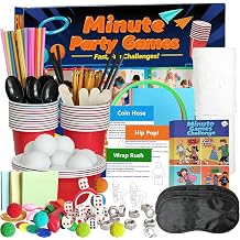 Minute Challenges Games for Birthday Party Christmas Family Game Night Gathering 24 Day Advent Calendar Games Classroom Team Building Games for 2-12 Players