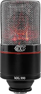 MXL 990 Condenser Microphone for Podcasting, Singing, Home Studio Record...