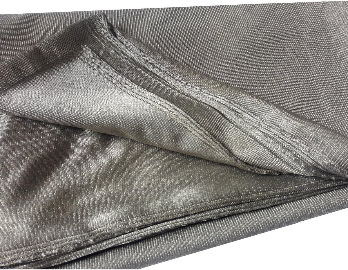 EMF/RFID/EMI/RF Blocking Radiowave/Microwave Shielding Fabric Stretch and Knitting Faraday Earthing/Grounding (20"x60")