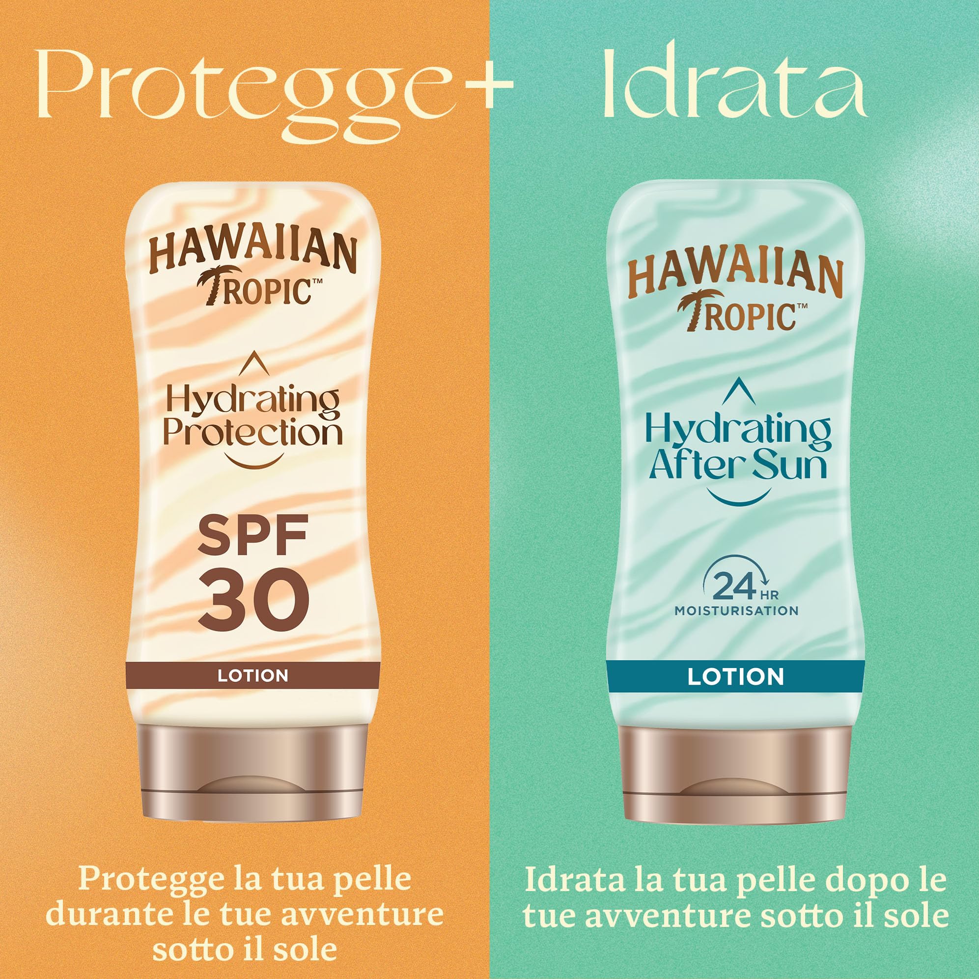 Hawaiian Tropic, Lozione Solare Hydrating Protection Sunscreen SPF 30, 180 ml