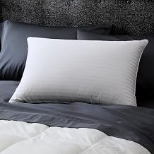 Cuddledown Dreamstead 600 Fill Power Pillow | European White Down | 100% Cotton Shell, Damask Stripe | Hypoallergenic | Handcrafted | Oeko-TEX & RDS Certified | 20" x 26" | Standard | Soft