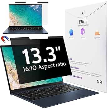 Laptop Privacy Screen 14 Inch, Laptop Screen Privacy Shield 16:9 Aspect Ratio Anti-Glare Blue Light Computer Monitor Protector,Removable 14in Filter For Lenovo HP Dell Acer Asus Thinkpad Envy Xps - Tamau00f1o 14