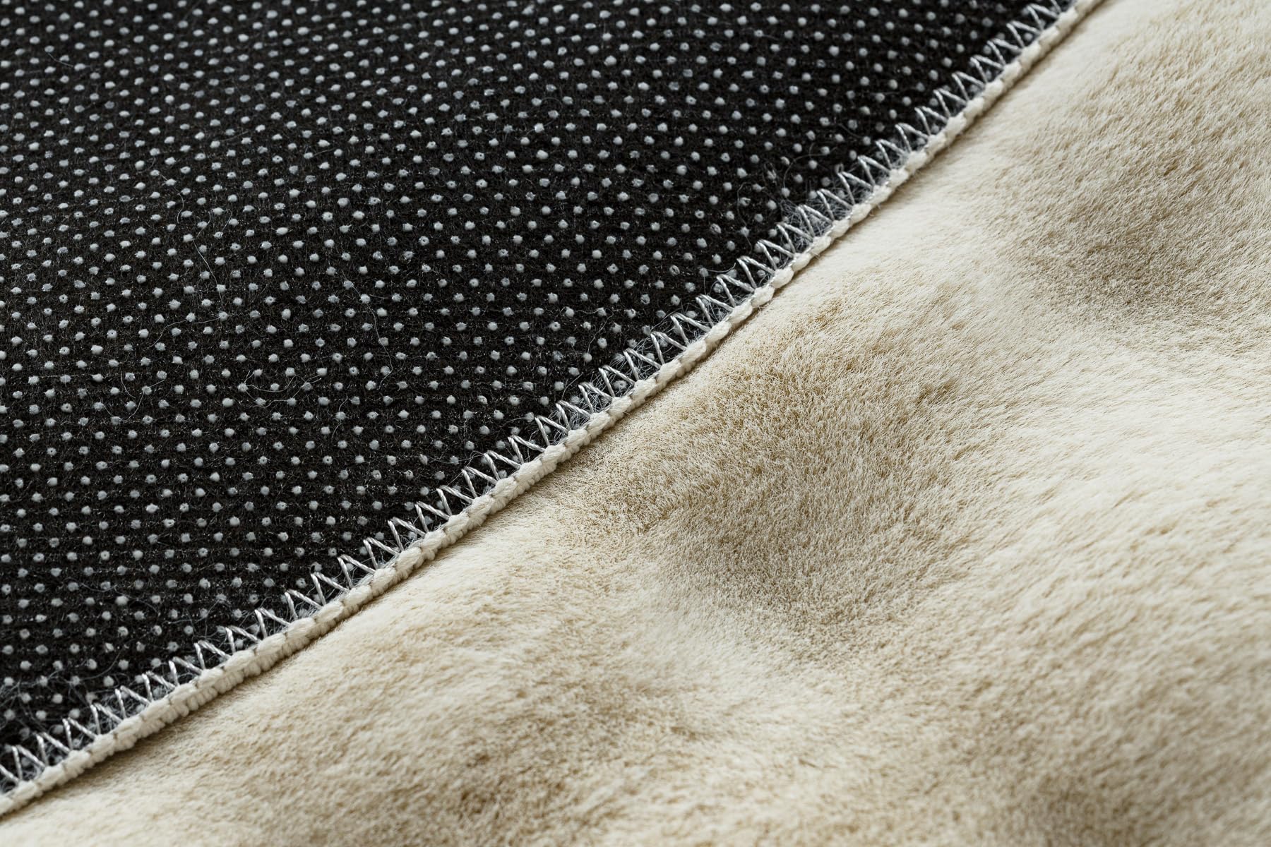 rugsx Tapis Bubble Imitation Fourrure de Lapin 3D, pour Chambre d'enfant, Salon, Chambre à Coucher, très épais, structuré, Ivoire, Cercle 100 cm