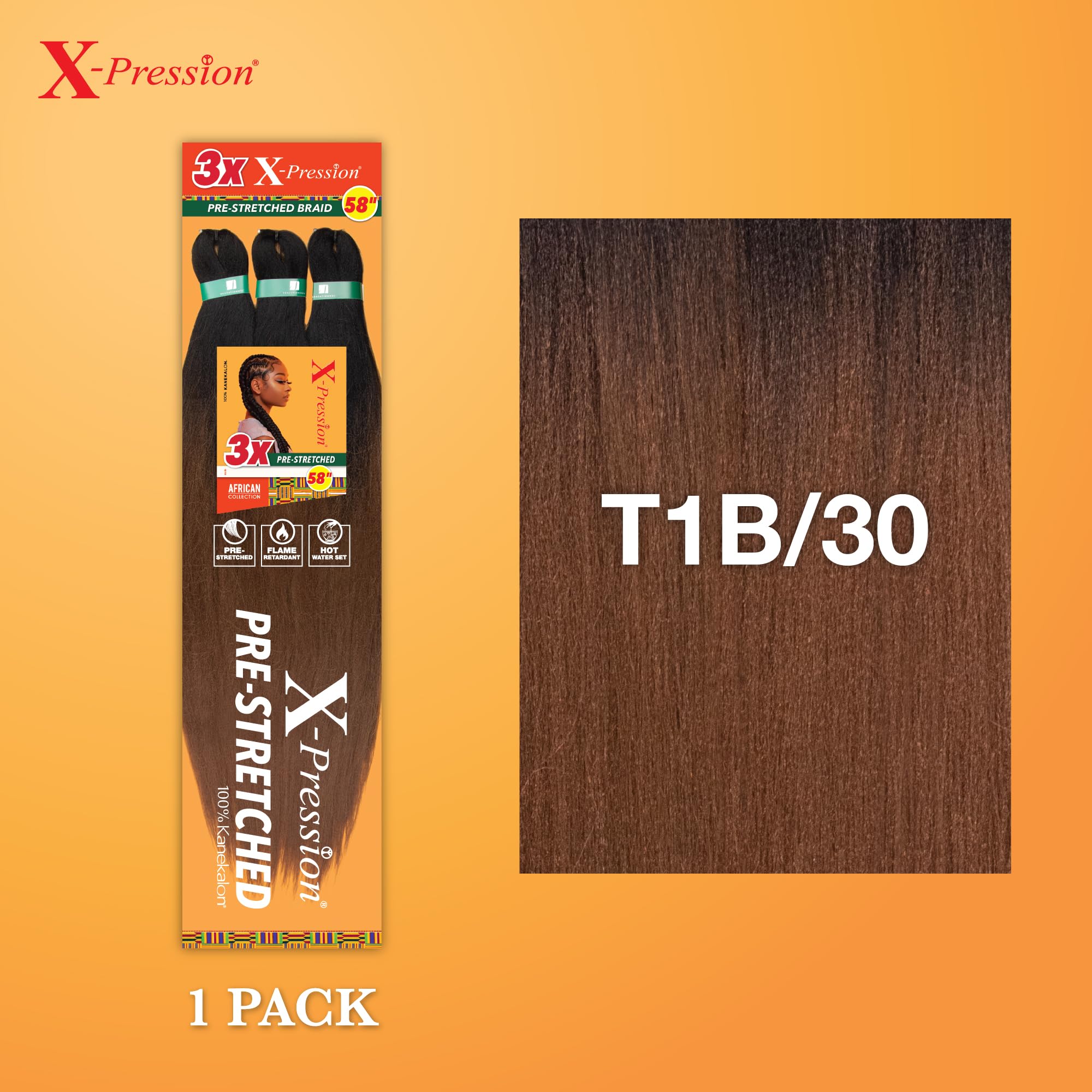 Sensationnel X-pression prestretched braiding hair - 3x braid 58