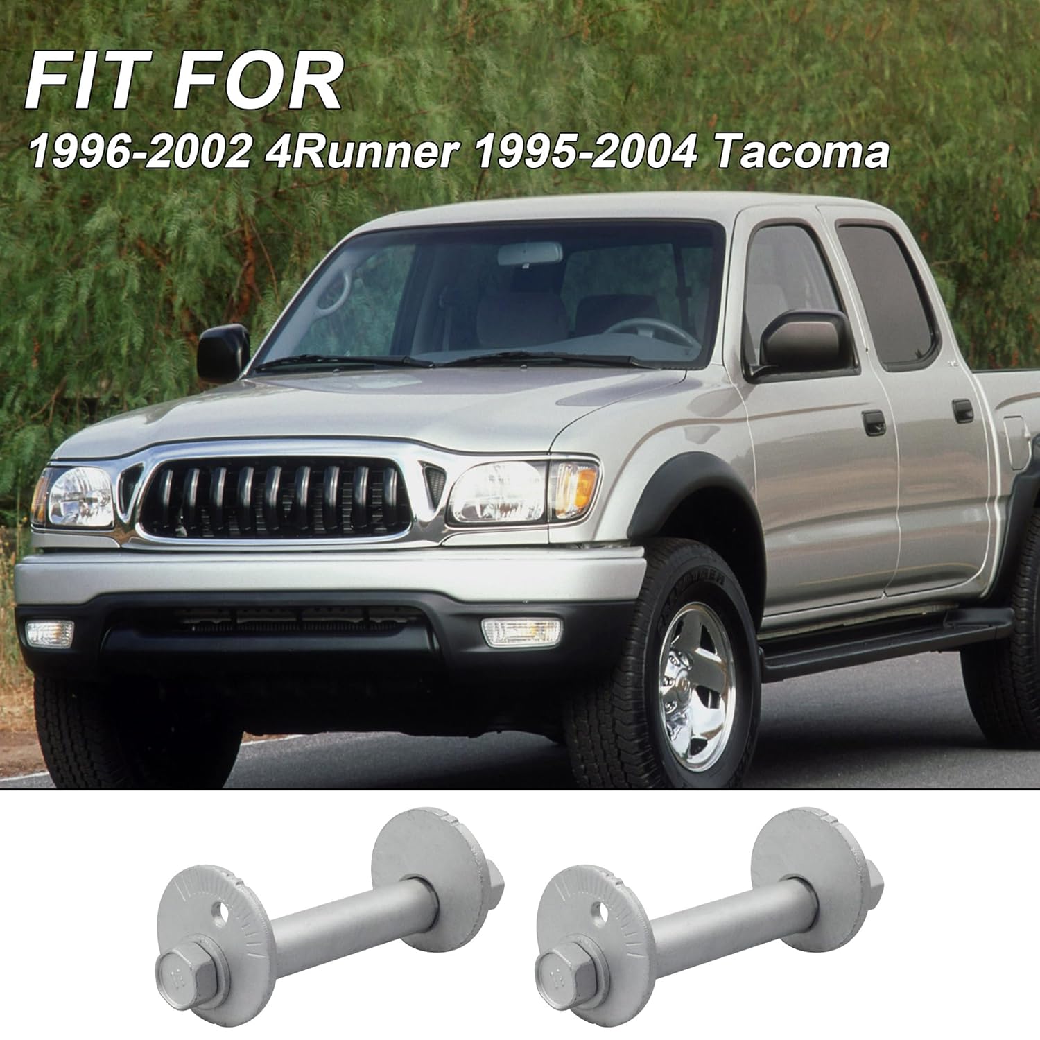 Front Suspension Camber Toe Adjustment Bolts，Lower Control Cam Plate Toe Alignment Bolts Fit for Toyota 1996-2002 4Runner, 1995-2004 Tacoma