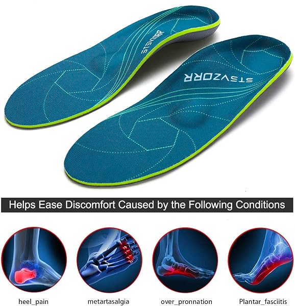 Plantar Fasciitis Arch Support Orthopedic Insoles Relieve Flat Feet Heel Pain Shock Absorption Comfortable Insoles - 2