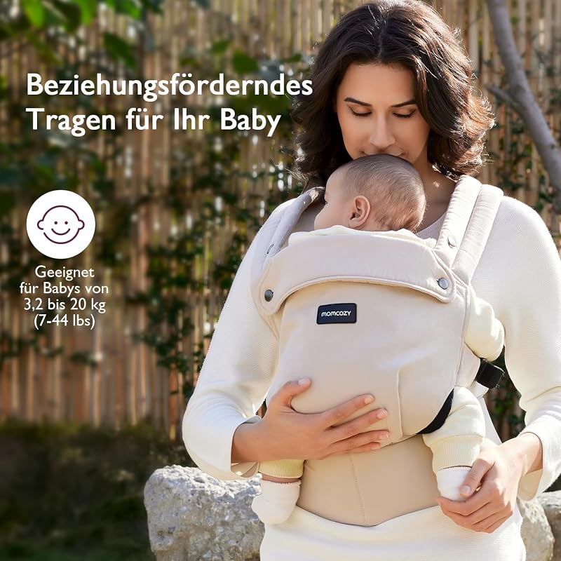 Momcozy Ergonomikus Babahordozó 3-24 Hónapos Kisgyermekeknek, Könnyű és Lélegző