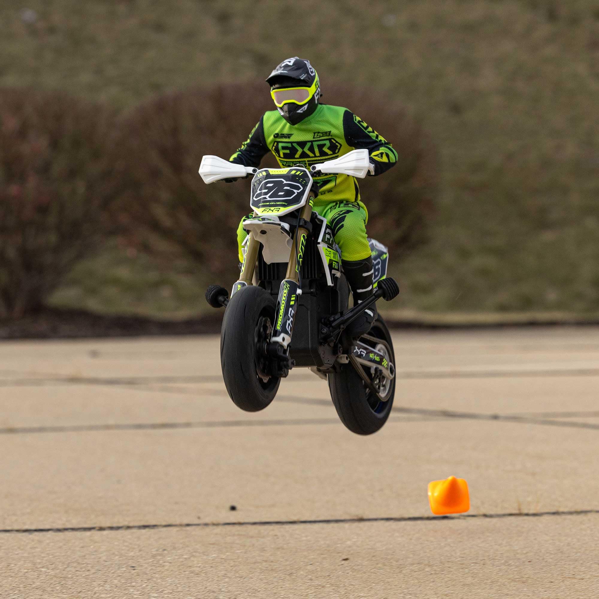 LOSI 1/4 Promoto-SM FXR Supermoto Moto telecomandata RTR con volano Stabi Ammortizzatore 3 modalità di guida senza spazzole trasmissione a catena frizione inclusa batteria e caricatore