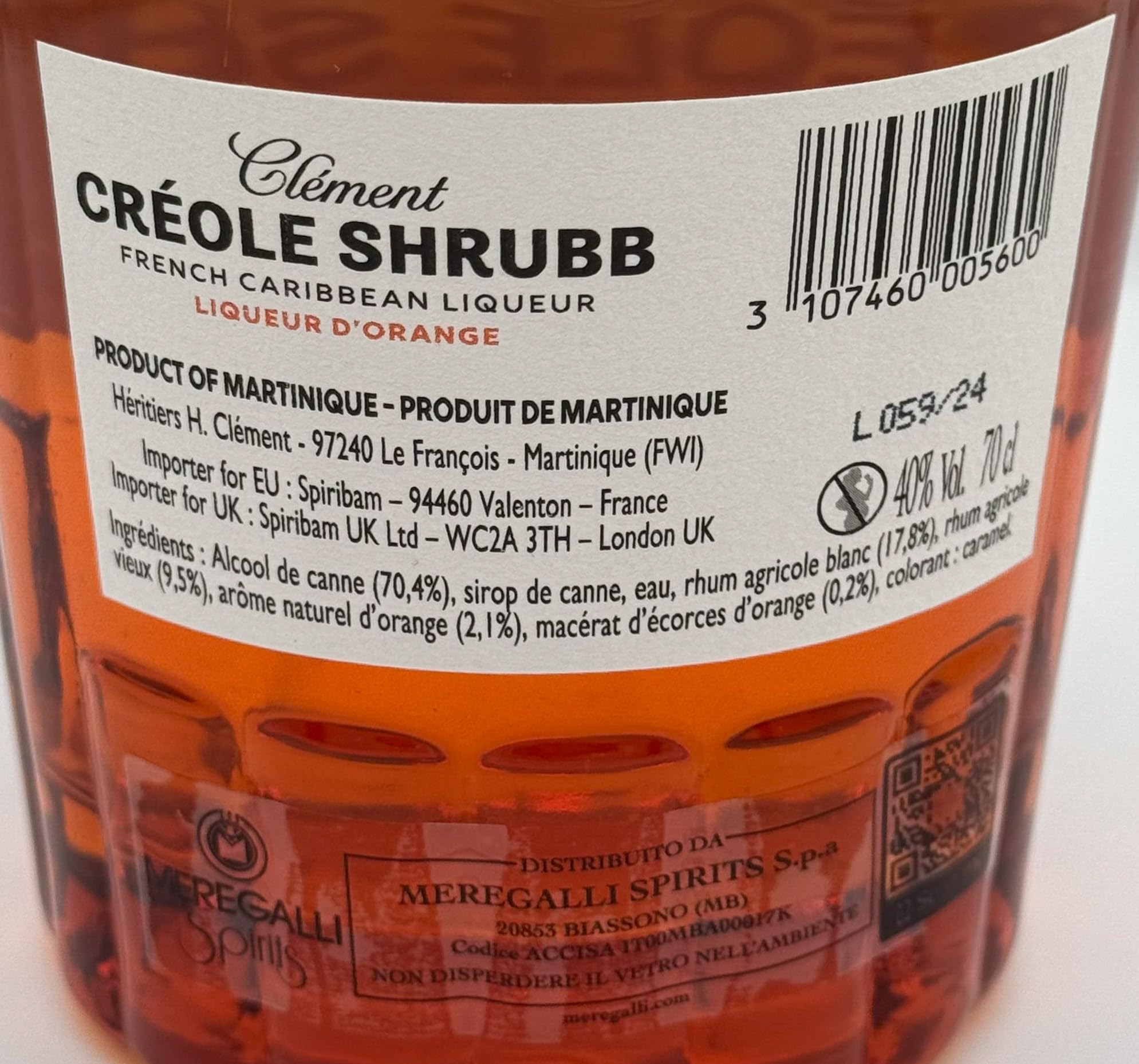 Clément Creole Shrubb, Rum aromatizzato all'arancia - 700 ml