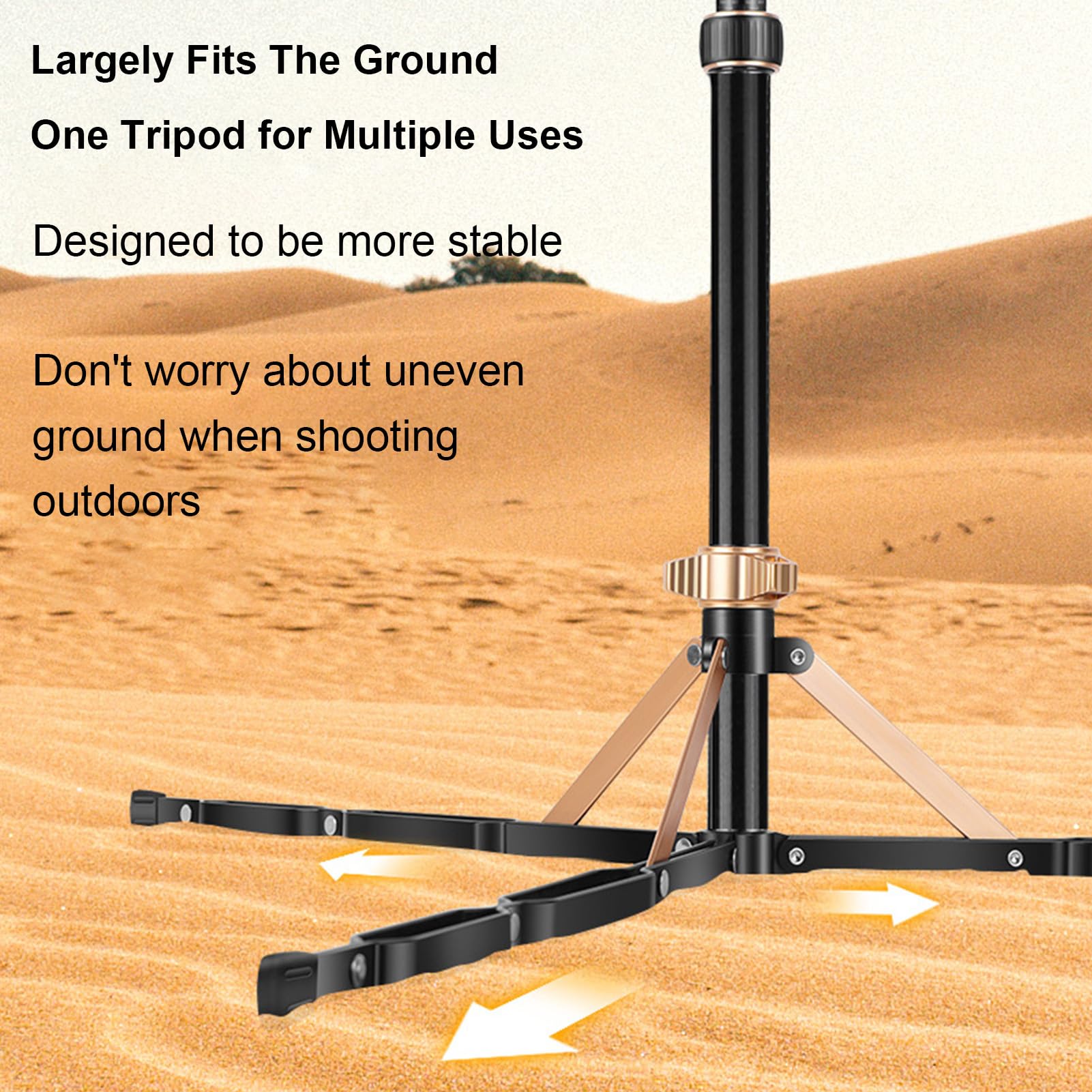 Jectse Trípode para Cámara, Soporte de Luz Compacto de Aleación de Aluminio de 81 Cm a 220 Cm con Columna Central Extensible y Bolsa de Transporte, para Grabación de Vídeo con Luz LED