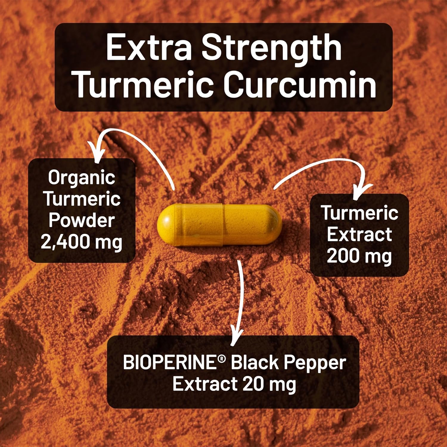 NatureWise Turmeric Curcumin with Black Pepper 2600mg - Ultra Absorption Turmeric Curcumin Supplement + BioPerine - Naturally-Sourced, Vegan, Non-GMO, USA Manufactured - 120 Capsules[30-Day Supply] - Image 3