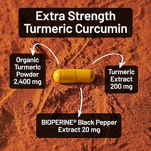 Vista 3 de NatureWise Curcumina de cúrcuma con pimienta negra de 2600 mg – Suplemento de curcumina de cúrcuma de ultra absorción + BioPerine – de origen