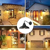 Vista 5 de Apliques de pared para exteriores de 12 pulgadas del anochecer al amanecer, luz de granero, luces de pared al aire libre, accesorio de iluminación