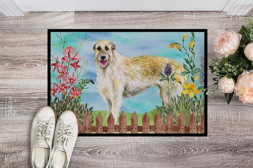 Miniatura 2 de Caroline's Treasures CK1232JMAT - Felpudo con resorte de perro lobo irlandés, 24 x 36 pulgadas, tapete para puerta delantera, para interiores y