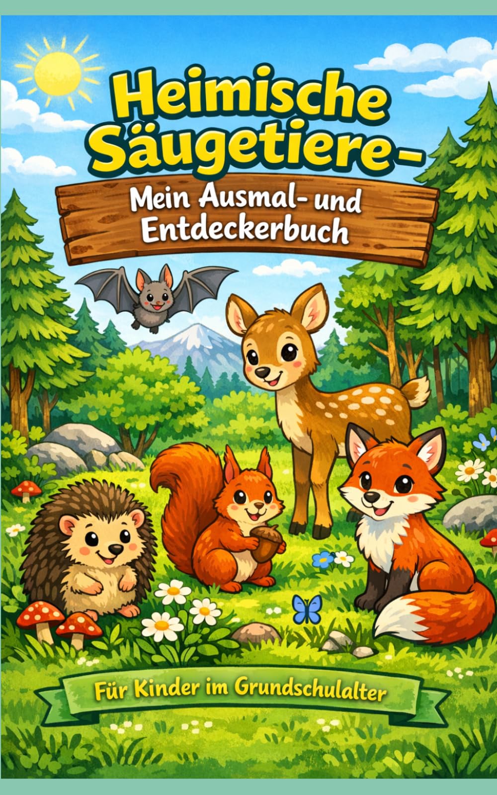 Heimische Säugetiere – Mein Ausmal- und Entdeckerbuch: Für Kinder im Grundschulalter