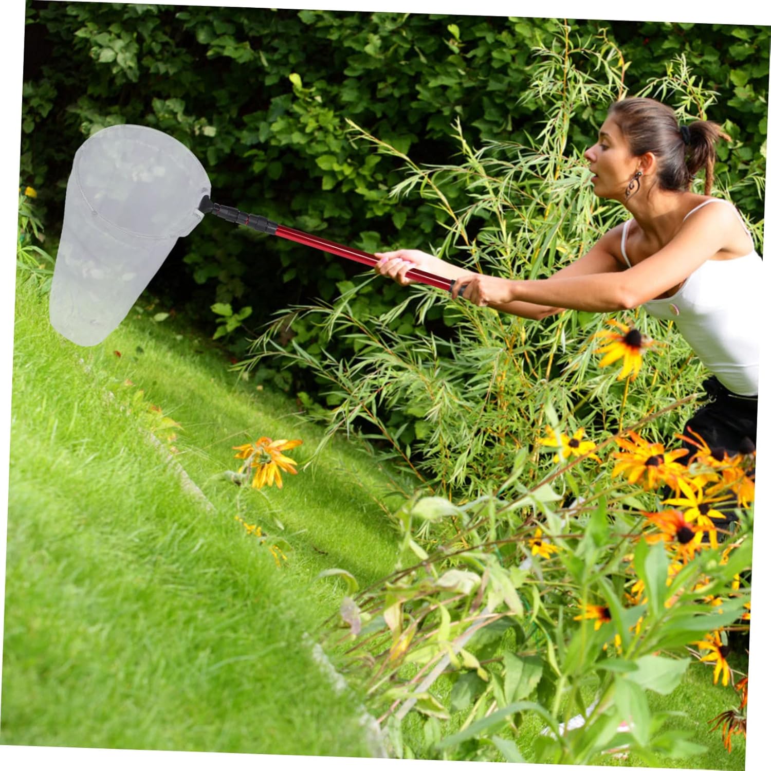 BESPORTBLE Extendable Telescopic Net for Catching Butterflies and Insects Durable Aluminum Alloy Frame Comfortable Non-Slip Handle Outdoor Toy for Boy Girl and Nature Exploration