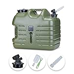 UPWOIGH Camping Water Container, 8.2 Gallon Water Jug(17.2x14.6x9.9 in), Truly No Leakage Water Storage, Big Green Water Tank,BPA Free Portable Emergency Water Storage for Camping, Hiking,Hurricane