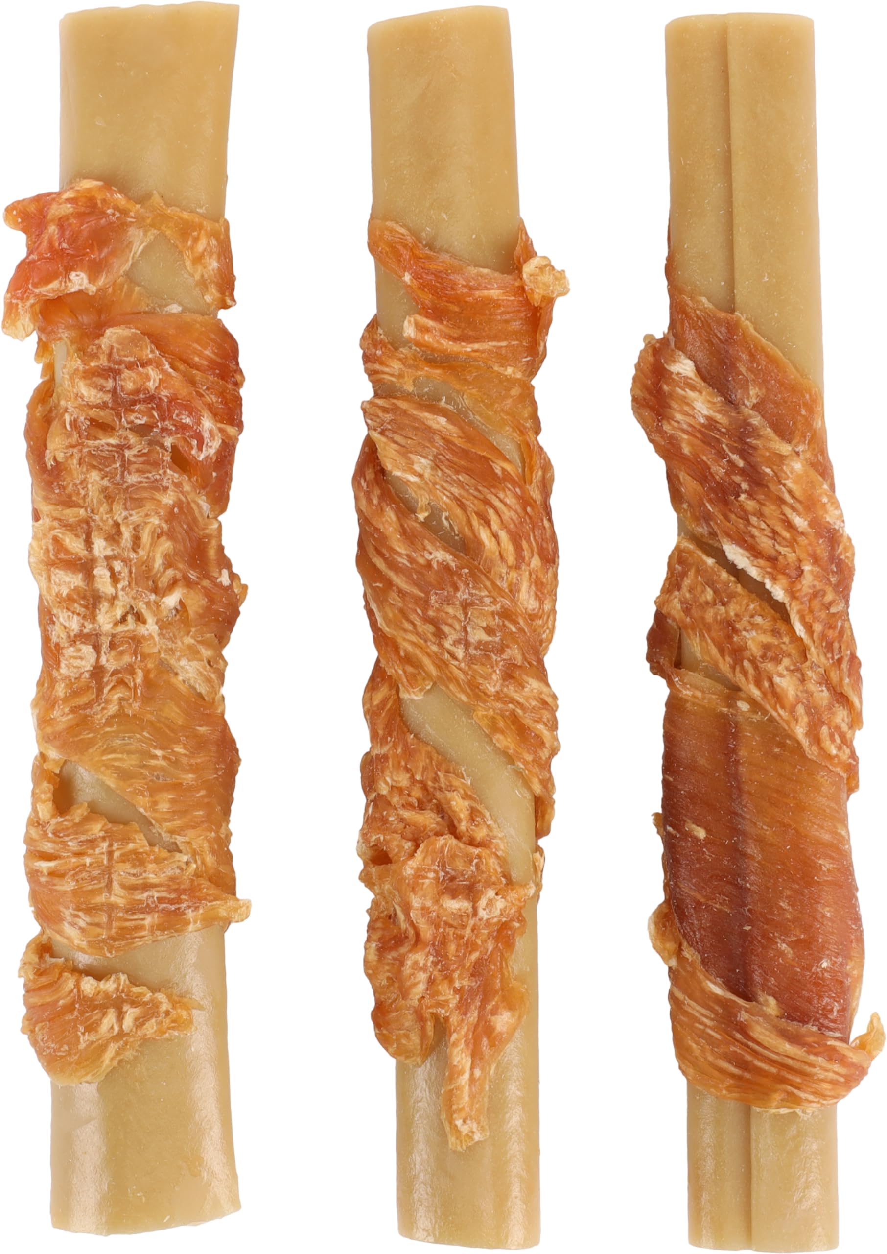 Flamingo Friandise Chien – Bâtonnet sans Peau Bovine au Poulet – 15cm – 120g – Longue durée