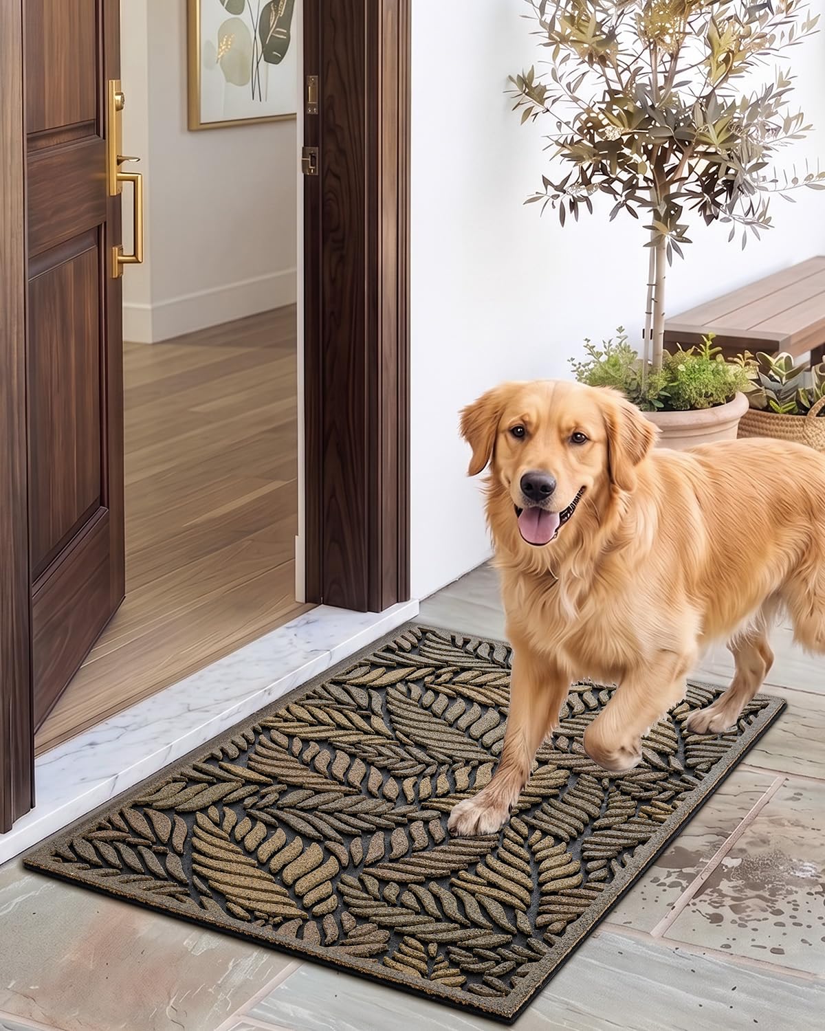 DEXI Rubber Doormat - Heavy Duty Entry Mat -2