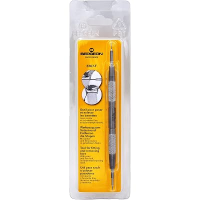New Package Bergeon 6767-F Watch Spring Bar Tool - Long Stainless Steel Handle with Replaceable Screw