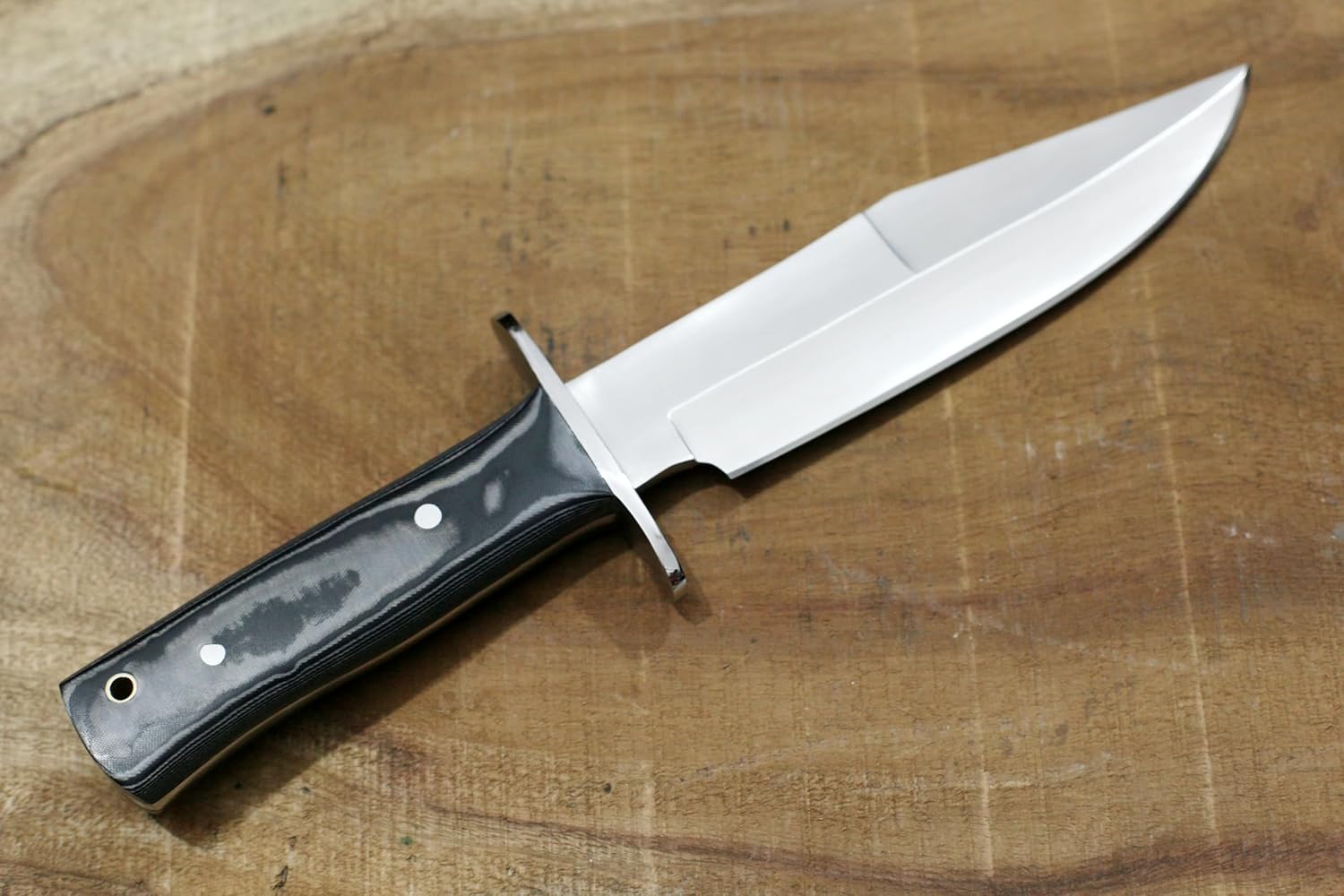 GCS Handmade D2 steel Hunting Knife G10 Full Tang Handle Fixed Blade Knife Right Hand Scout Carry Buffalo leather Sheath Tactical Hunting Camping Survival EDC-GCS-983