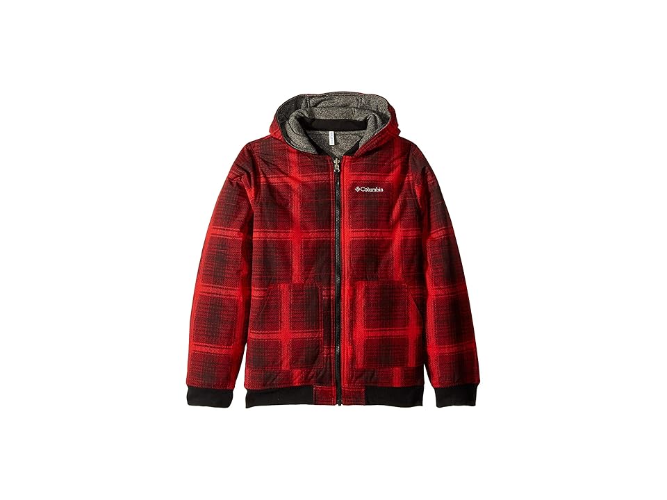 

Columbia Kids Evergreen Ridge Reversible Jacket (Little Kids/Big Kids) (Red Spark Plaid/Black Heather) Boy's Coat