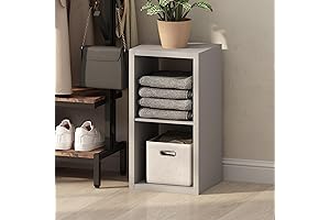 Furinno Simplistic 2-Cube Shelf for Open-Back Clothing & Closet Organization, Liven Up Your Space