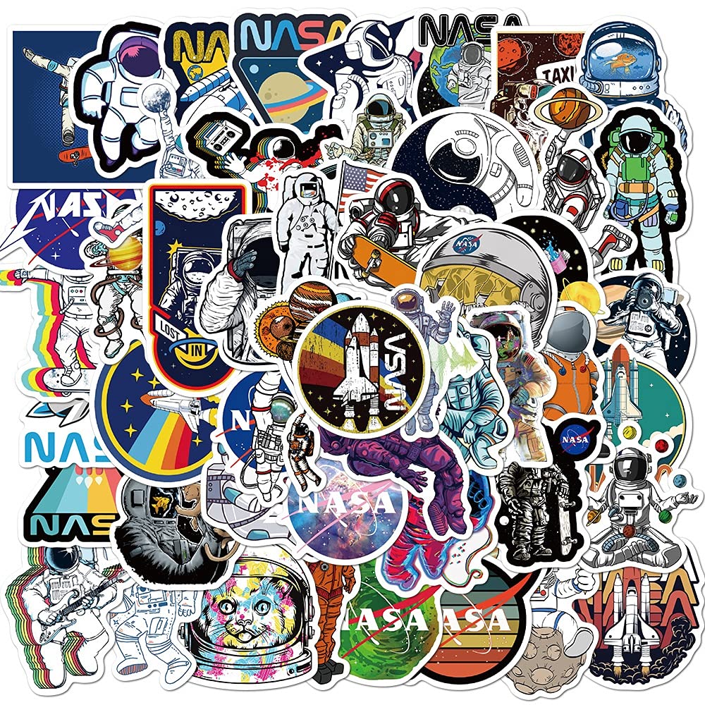 iDream NASA Space Astronaut Rocket Waterproof Vinyl DIY Sticker for Laptop Desk Skateboard Luggage Guitar Furniture Toy Scrapbook (Set of 50) (B09D437B69) Amazon Price History, Amazon Price Tracker