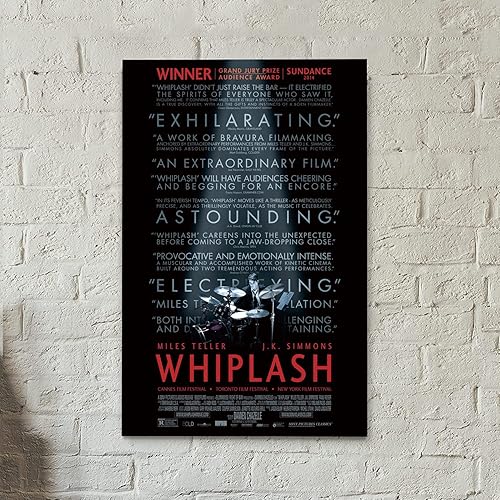 Miniatura 2 de XIHOO Póster de película Whiplash para decoración del hogar, arte de pared de 11 x 17 pulgadas, regalo sin marco