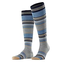Burlington Stripe M Kh lana al ginocchio fantasia 1 paio, Calzini lunghi Uomo