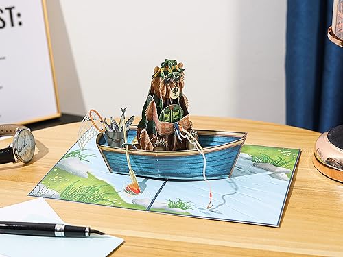 Miniatura 6 de Liif Tarjeta del día del padre de pesca, tarjeta desplegable del día del padre, tarjeta de jubilación, tarjeta de cumpleaños para papá, hombres,