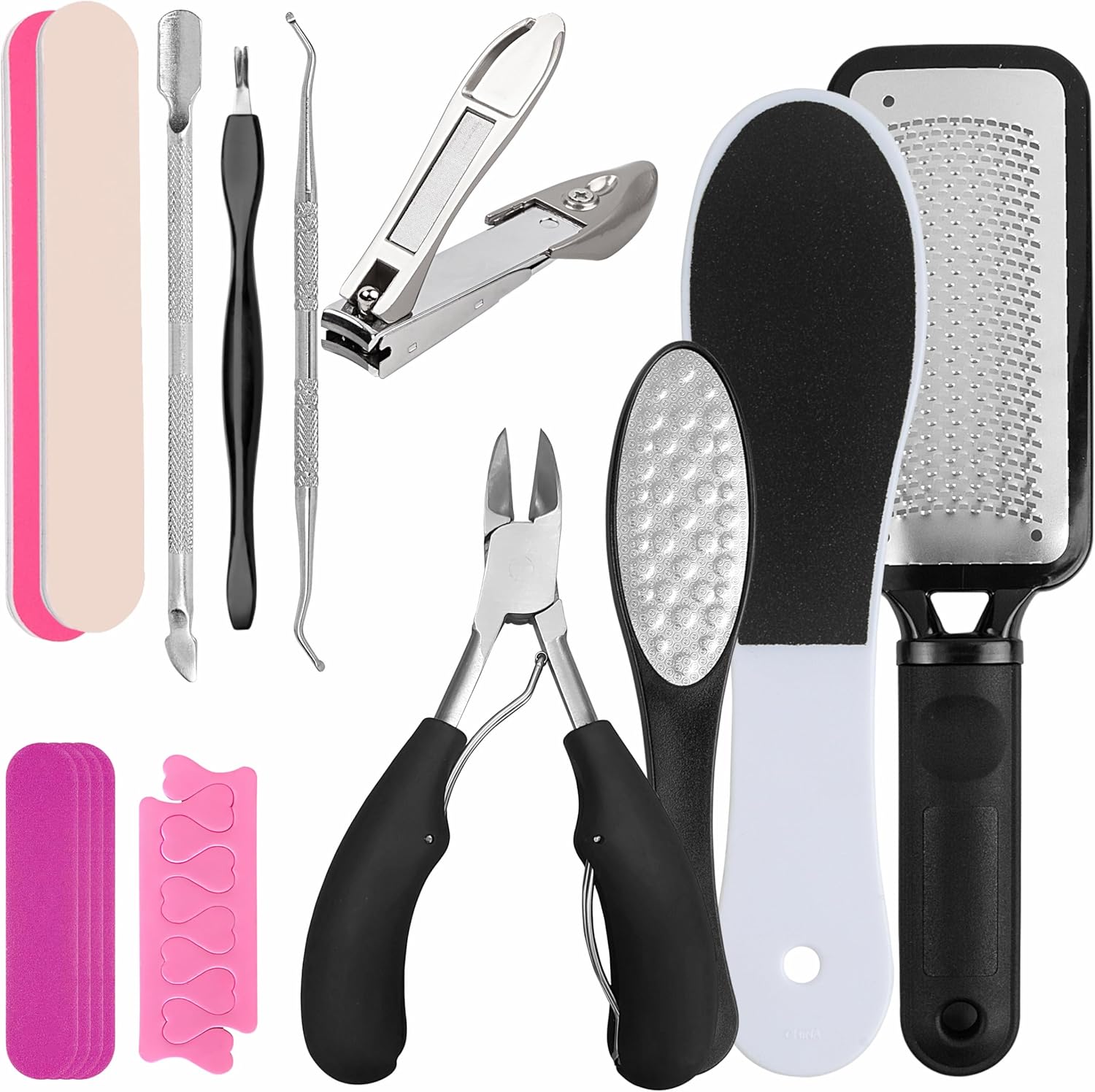 16 in 1 Foot Files for Hard Skin | Pedicure Set for Feet | Professional ...