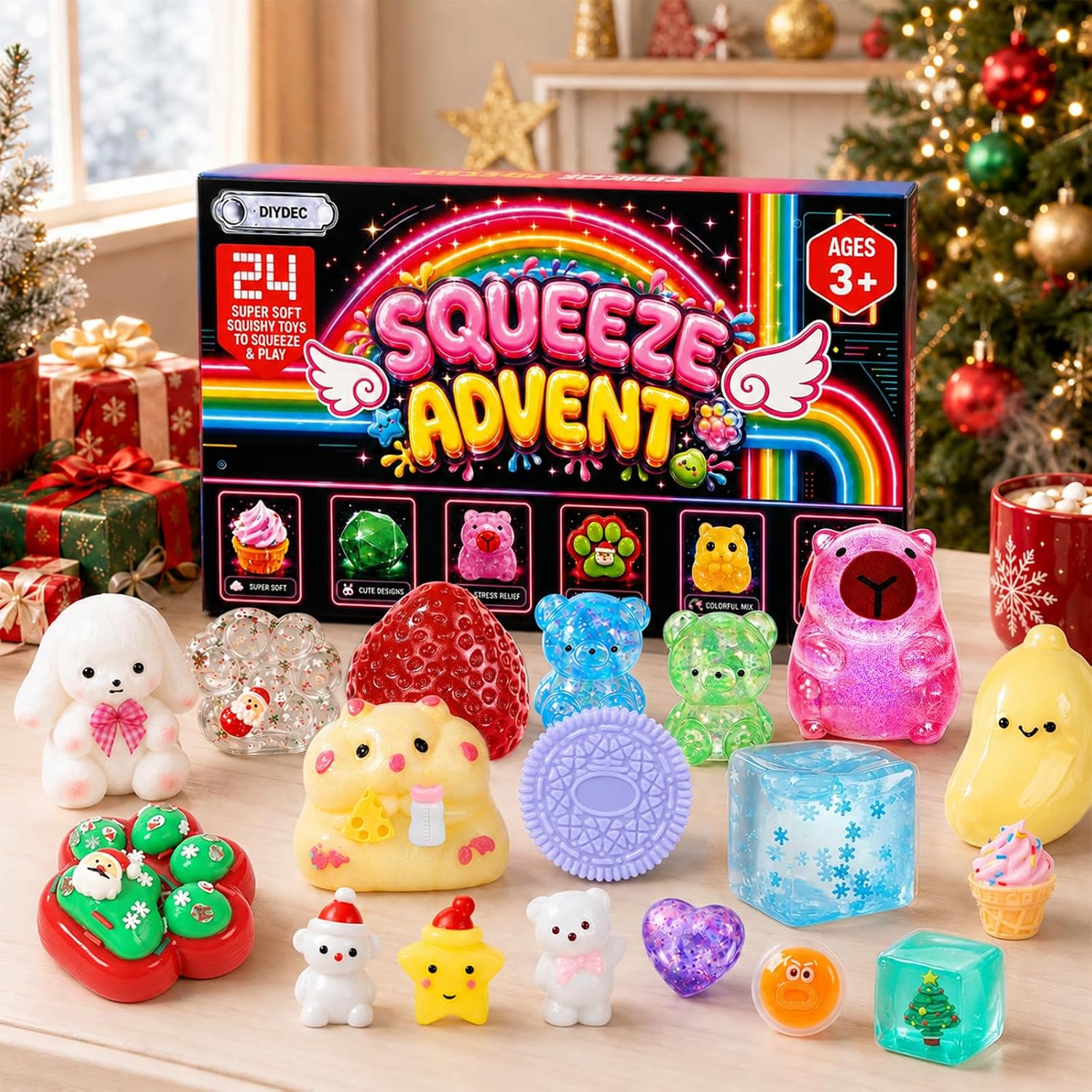Advent Calendar 2026 Christmas 24 Days Countdown Calendar Squishy Toys