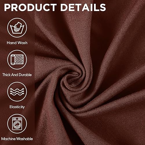 Miniatura 4 de Peryiter Juego de 3 fundas para muebles de sofá, sofá biplaza, sillón y silla, ajuste elástico, sin arrugas, protector de muebles (café café,