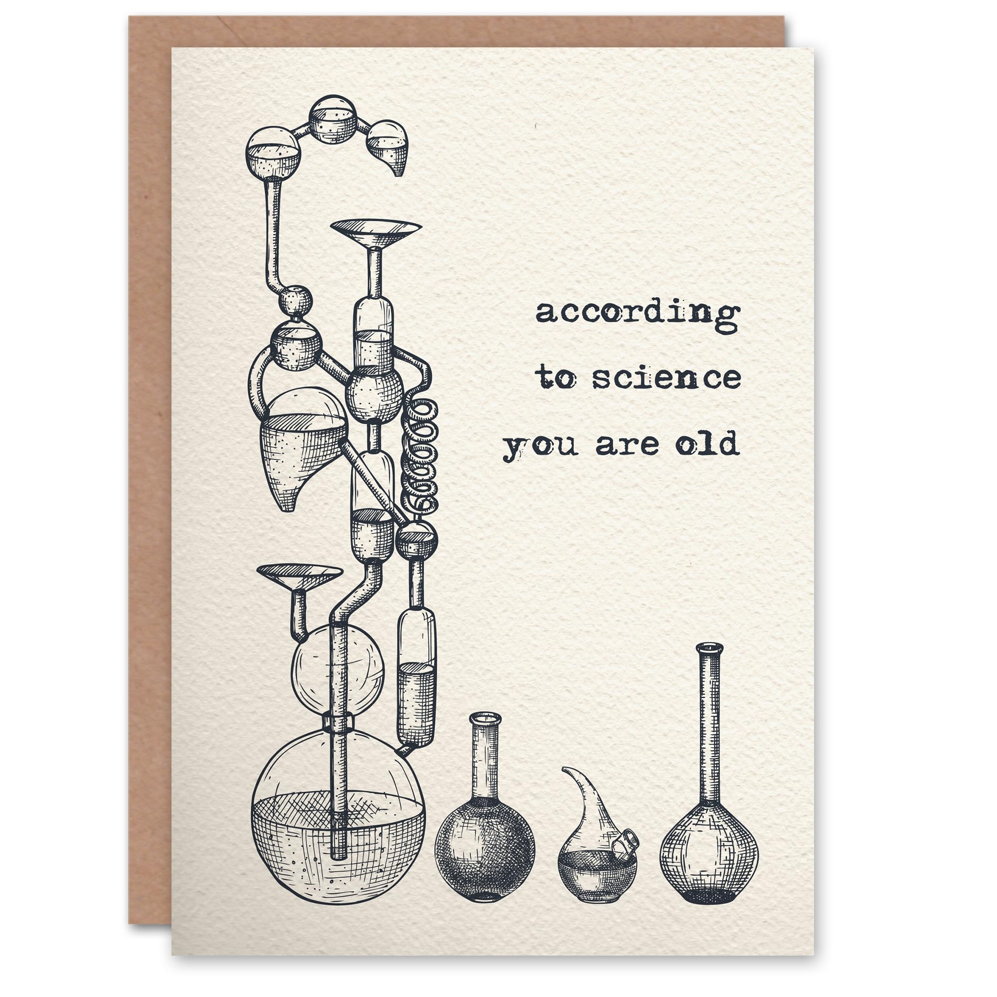 According To Science You Are Old Retro Funny Birthday Card