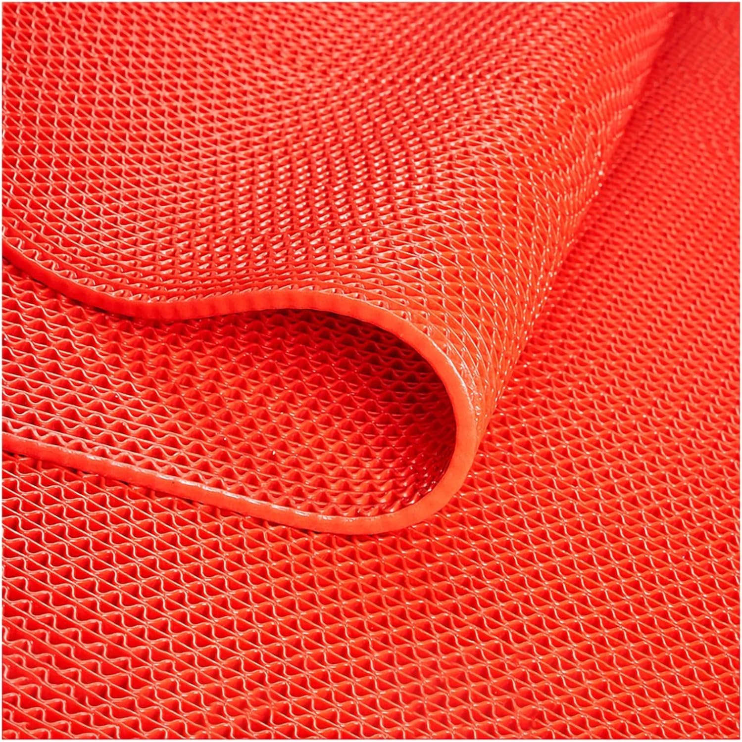 QYMYOZ PVC Indoor/outdoor Drainage Mats For Bathrooms, Swimming Pools, Kitchens(Red,90cmx300cm)