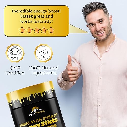 Miniatura 6 de Palitos Shilajit con miel orgánica, azafrán  Shilajit del Himalaya para hombres  30 barras para energía natural y estilo de vida activo perfecto,