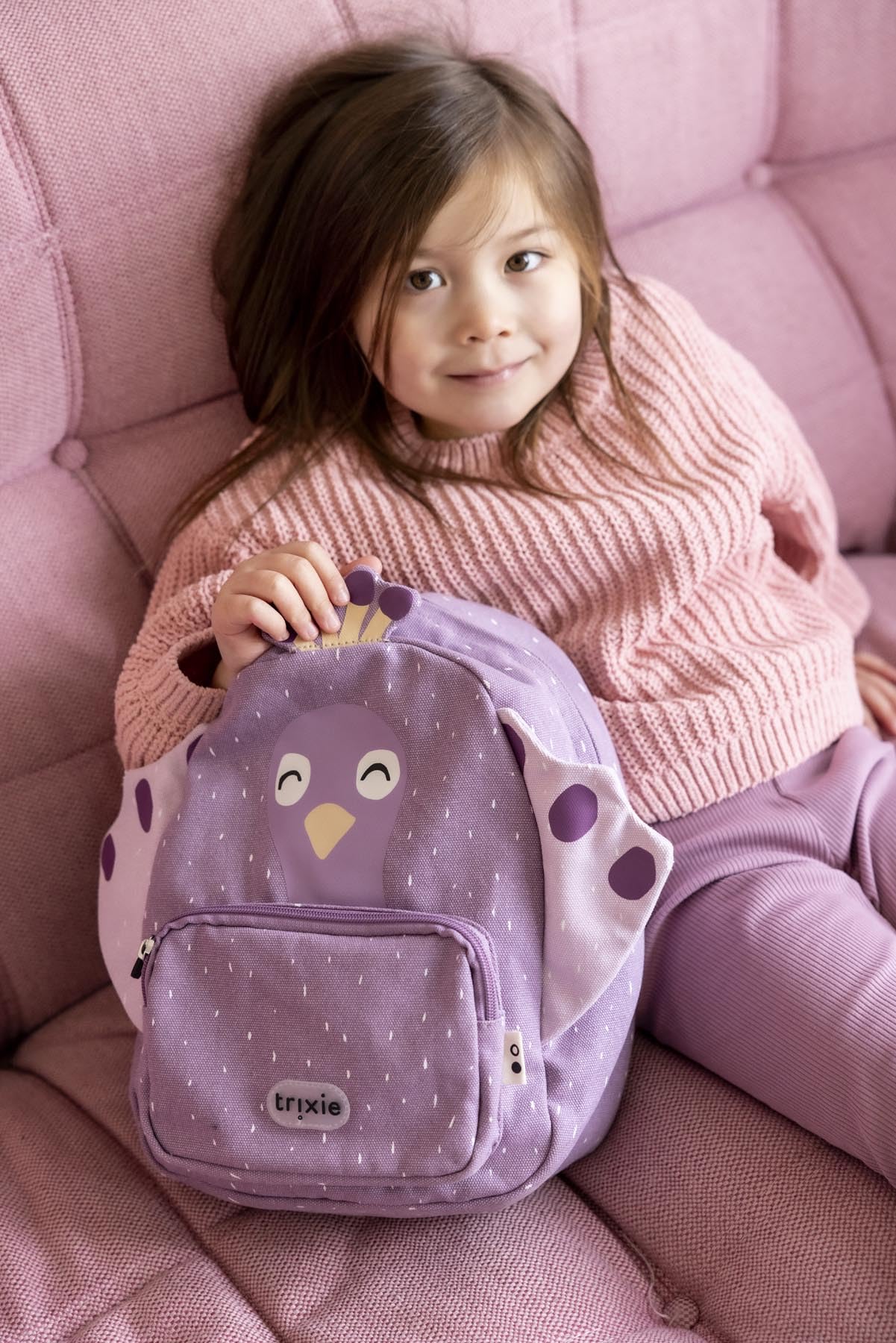 Trixie Kindergartenrucksack, Vorschulrucksack mit Brustgurt, bedruckt