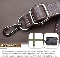 Vista 5 de uxcell Hebillas deslizantes, ajustador rectangular de metal, hebillas de pasador de rodillo, ajustador de correa deslizante para cinturón