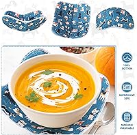 Vista 3 de Cunhill 4 piezas de soportes para cuencos de microondas, almohadillas para ollas, soportes para ollas calientes, multiusos, soportes para platos a