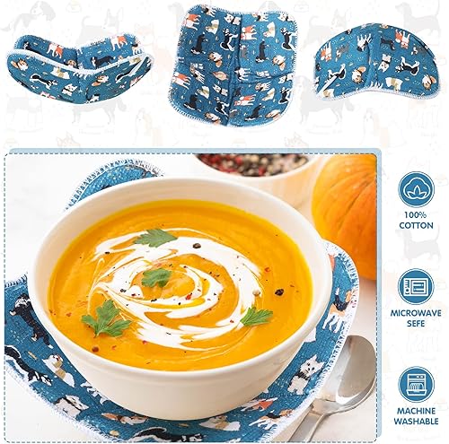 Miniatura 10 de Cunhill 4 soportes para cuencos para microondas, multiusos, a prueba de calor caliente, soportes para platos y ollas para suministros de cocina